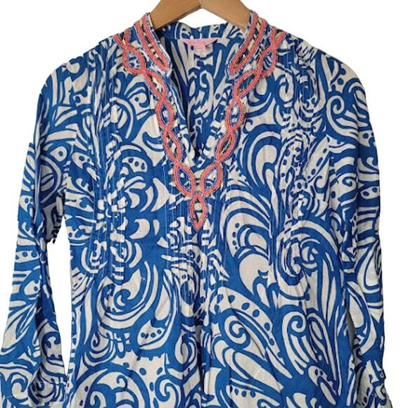 Lilly Pulitzer- Sarasota Beaded tunic top- size XXS - Picture 2 of 9